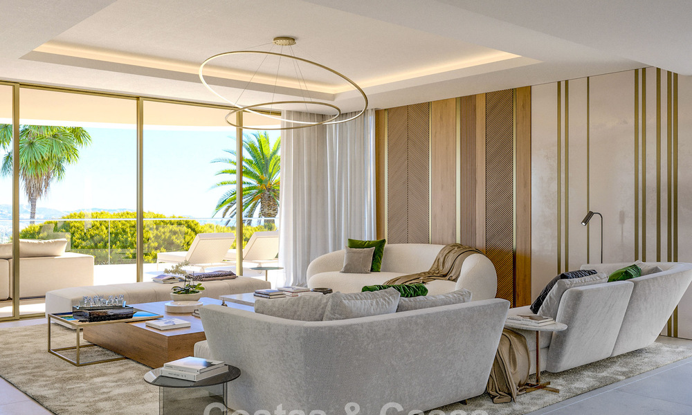 Nouveau sur le marché. Appartements de style avant-gardiste avec vue fantastique sur la mer à vendre à Benahavis - Marbella 74836