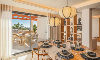 Penthouse prestigieux rénové avec vue panoramique sur la mer à vendre dans la vallée du golf de Nueva Andalucia, Marbella 773644 