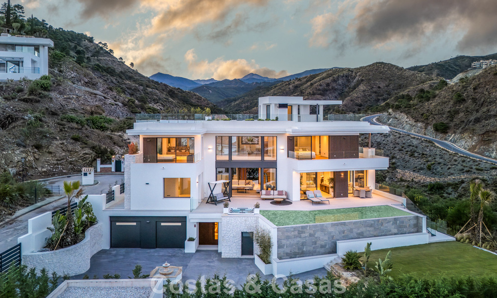 Villa de luxe neuve avec vue sur la mer à vendre dans une urbanisation sécurisée à La Quinta, Marbella - Benahavis 773683