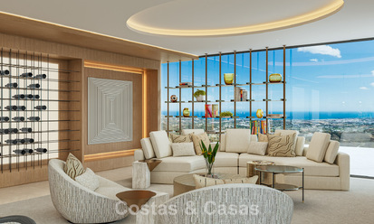 Villa de luxe design avec vue panoramique sur la mer à vendre dans un resort de golf sécurisé à Marbella - Benahavís 799036