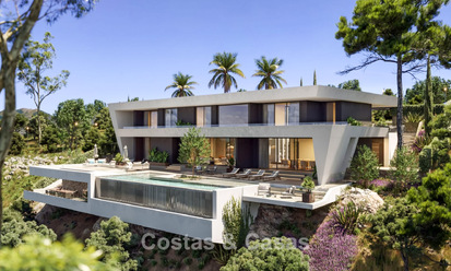 Villa ultramoderne à vendre dans les paisibles collines de Marbella - Benahavís, avec vue sur la vallée verdoyante et la mer 800724