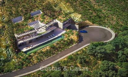 Villa d’architecte avec vues panoramiques sur les montagnes et la mer à vendre à Marbella - Benahavís 804107